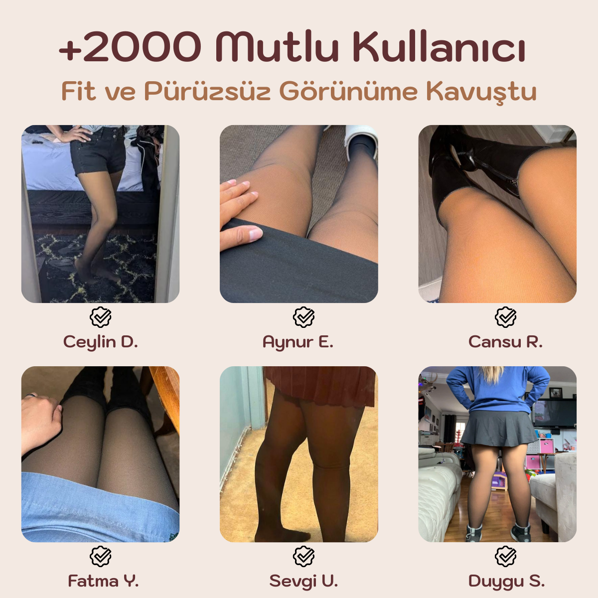 Restify Tek Dikişli Şekillendirici Ten Görünümlü Polar Tayt